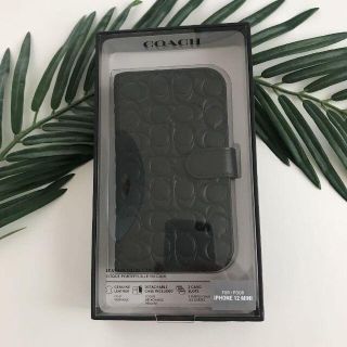 コーチ(COACH)の新作★COACH シグネイチャー 型押しレザー手帳 iPhone12 mini(iPhoneケース)