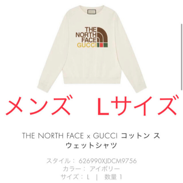 Gucci(グッチ)のgucci × the north face スウェットシャツ メンズのトップス(スウェット)の商品写真