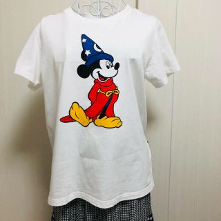 ユニクロ(UNIQLO)のユニクロ　ディズニー　UT Tシャツ　ミッキーマウス　美品　白T サイズL(Tシャツ(半袖/袖なし))