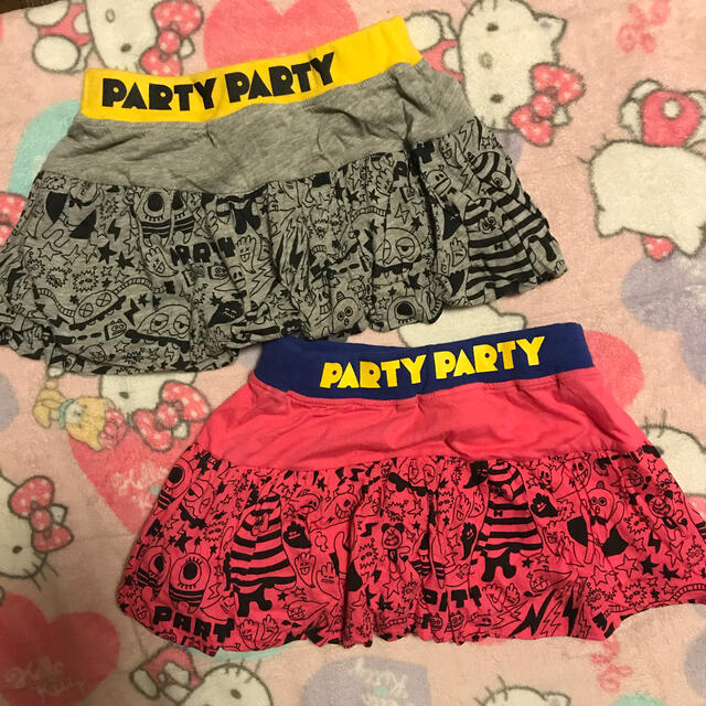 PARTYPARTY(パーティーパーティー)のPARTY PARTYスカート110サイズ2点セット キッズ/ベビー/マタニティのキッズ服女の子用(90cm~)(スカート)の商品写真