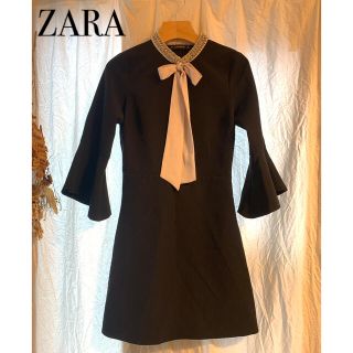 ザラ(ZARA)のZARA ビジューワンピース(ミニワンピース)