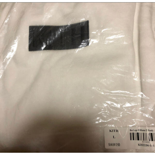 特価先着順！KITH classic logo hoodie white L メンズのトップス(パーカー)の商品写真