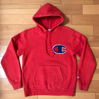 チャンピオン(Champion)のchampion  チャンピオン　BIGロゴ　裏起毛レッドパーカー　M 美品❗️(パーカー)