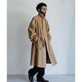 コモリ(COMOLI)のLE エルイー 20aw C/P ギャババルカラーコート ベージュ　レショップ(ステンカラーコート)