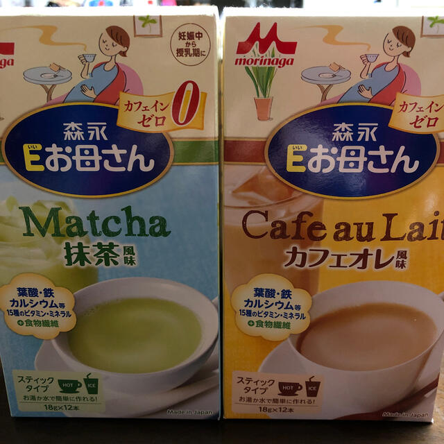 森永乳業(モリナガニュウギョウ)のEお母さん　抹茶&カフェオレセット 食品/飲料/酒の健康食品(その他)の商品写真