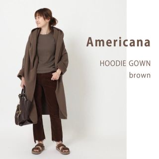 ドゥーズィエムクラス(DEUXIEME CLASSE)の Deuxieme Classe AMERICANA HOODIE ブラウン(ガウンコート)