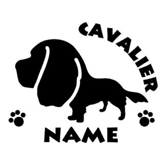 名入れ可能 キャバリア カッティングステッカー(犬)