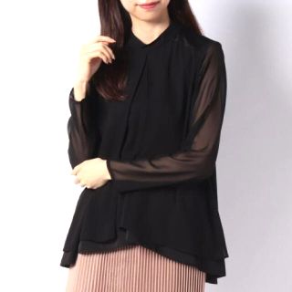 ピンクハウス(PINK HOUSE)の新品✨タグ付き♪ 定価26400円　ピンクハウス　ブラウス　ブラック大特価‼️(シャツ/ブラウス(長袖/七分))