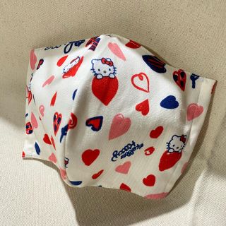 ハローキティ(ハローキティ)の♡ハンドメイド♡インナーマスク♡キティちゃん♡ハート白(その他)