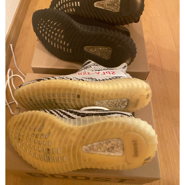 adidas(アディダス)の2足セット　26cm Yeezy Boost 350 v2 bred ゼブラ メンズの靴/シューズ(スニーカー)の商品写真