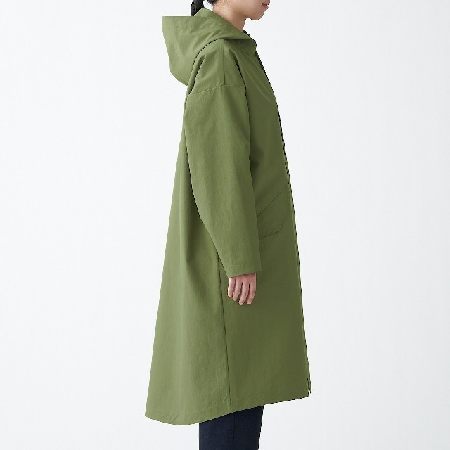 MUJI (無印良品)(ムジルシリョウヒン)の■新品■ MUJI Labo 撥水フードコート 男女兼用／Ｓ～Ｍ／カーキグリーン メンズのジャケット/アウター(ステンカラーコート)の商品写真