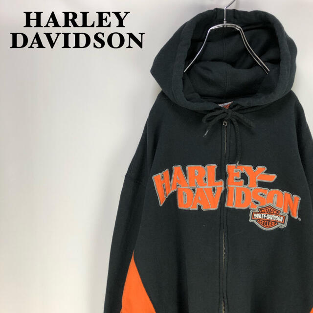 Harley Davidson - ハーレーダビットソン☆刺繍サイドロゴ バイカラー