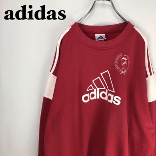 アディダス(adidas)のアディダス☆両面ビッグロゴ サイドライン ビッグサイズ トレーナー スウェット(スウェット)