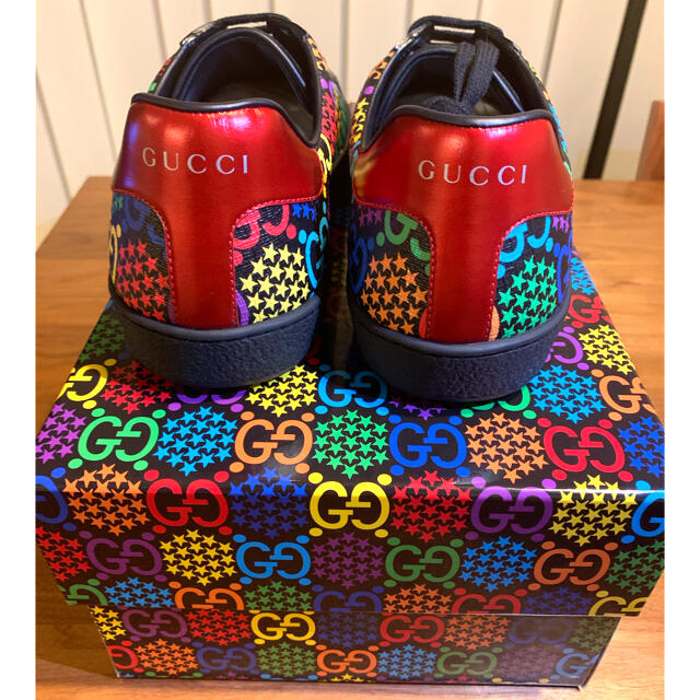 サイズ7 新品  グッチ GUCCI GG サイケデリック ハイカットスニーカー メンズの靴/シューズ(スニーカー)の商品写真