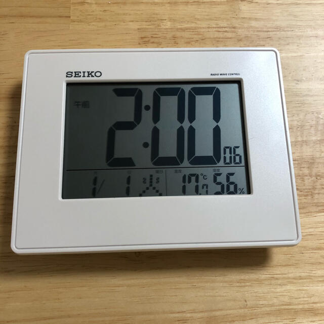 SEIKO - セイコー 掛置き時計 温湿度計 電波時計の通販 by あ