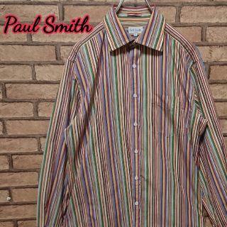 ポールスミス(Paul Smith)のPaulSmith ポールスミス マルチ カラー 総柄 長袖 ストライプ シャツ(シャツ)