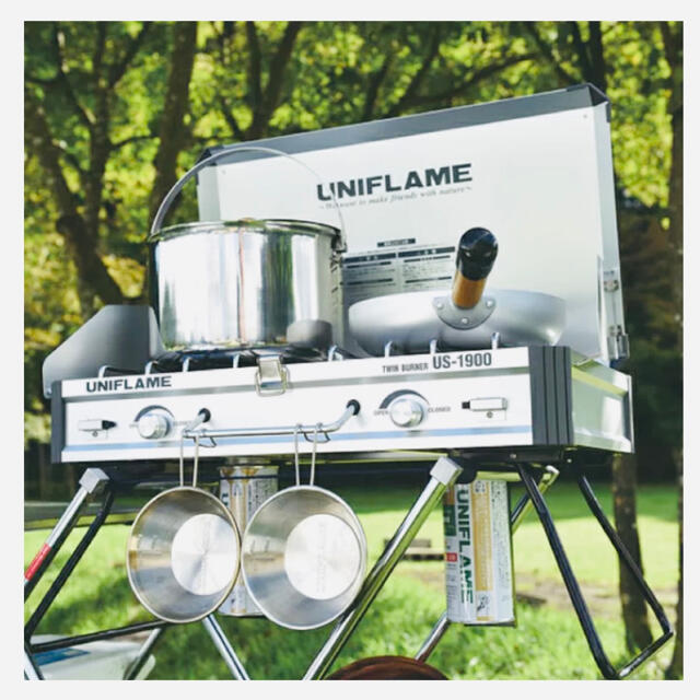 UNIFLAME(ユニフレーム)のユニフレーム ツインバーナー US-1900 610305 UNIFLAME スポーツ/アウトドアのアウトドア(ストーブ/コンロ)の商品写真