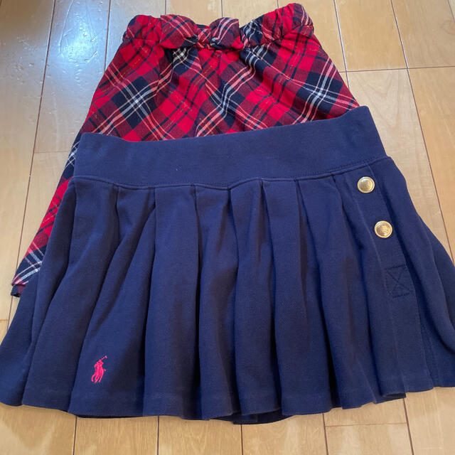 POLO RALPH LAUREN(ポロラルフローレン)のラルフローレンとH&M140ガールズボトムセット キッズ/ベビー/マタニティのキッズ服女の子用(90cm~)(スカート)の商品写真