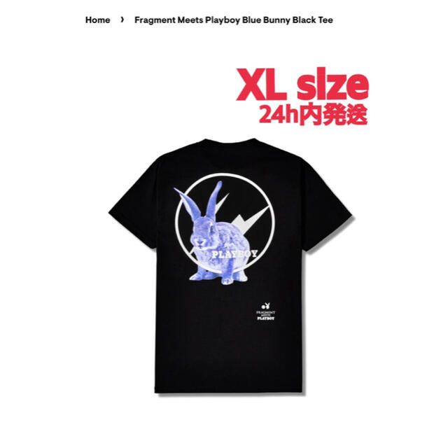 FRAGMENT(フラグメント)のFragment Playboy Blue Bunny Black Tee XL メンズのトップス(Tシャツ/カットソー(半袖/袖なし))の商品写真