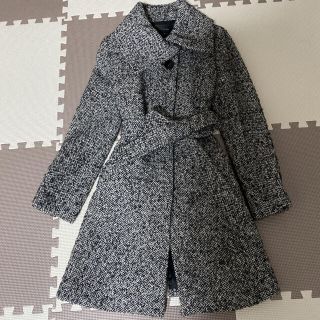 ルスーク(Le souk)の【Le souk 】ロングコートウール ツイード 秋冬 美品 グレー 38(ロングコート)