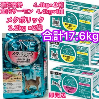 ネスレ(Nestle)のピュリナワン❤️キャットフード 避妊去勢 ＋室内サーモン＋メタボ 計17.6kg(ペットフード)