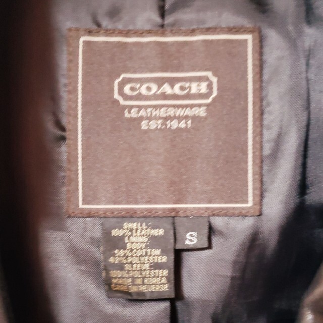 COACH(コーチ)の良好★COACH★レザーコート　ジャケット レディースのジャケット/アウター(ライダースジャケット)の商品写真