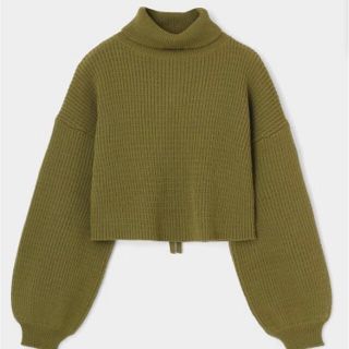 マウジー(moussy)のBACK OPEN TURTLE NECK KNIT moussy ニット(ニット/セーター)