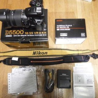 ニコン(Nikon)のニコンD5500ボディ＆　ZOOMレンズ　SIGMA  18-250mm 付(デジタル一眼)