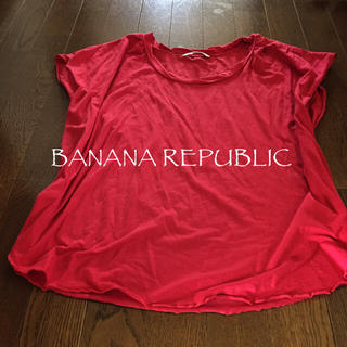 バナナリパブリック(Banana Republic)の赤 カットソー 難あり(カットソー(半袖/袖なし))