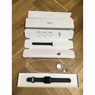 アップルウォッチ(Apple Watch)のapple watch series3 38㎜ GPSモデル スペースグレー(その他)