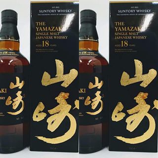 サントリー(サントリー)のサントリー  SUNTORY  山崎18年 箱付 ２本 シングルモルトウイスキー(ウイスキー)