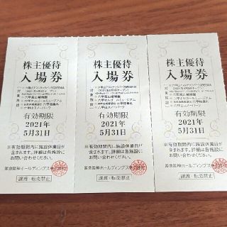 六甲山スノーパーク　チケット　3枚(スキー場)