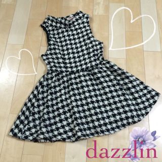 ダズリン(dazzlin)の♡千鳥柄ローウエストサックワンピース♡(ミニワンピース)