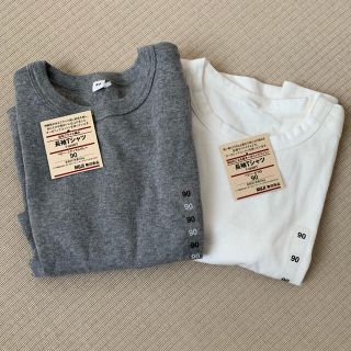 ムジルシリョウヒン(MUJI (無印良品))の無印良品　白ロンTのみ(Tシャツ/カットソー)