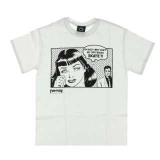 スラッシャー(THRASHER)のThrasher Boyfriend Tシャツ ジャスティンビーバー着 WH S(Tシャツ/カットソー(半袖/袖なし))