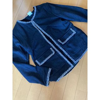 ザラキッズ(ZARA KIDS)の美品　ZARA ノーカラージャケット(ノーカラージャケット)