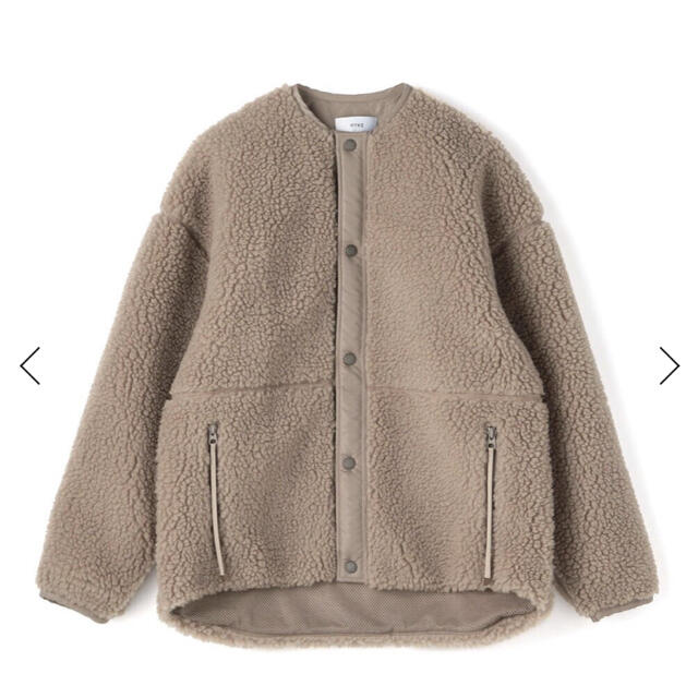 新品未使用　HYKE FAUX SHEARLING JACKET グレー