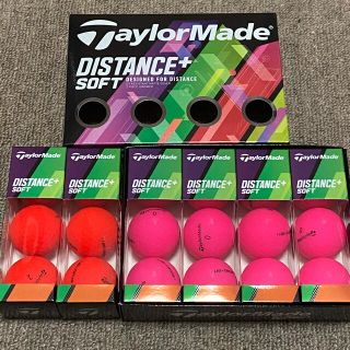 テーラーメイド(TaylorMade)のテーラーメイド ゴルフボール ディスタンス+ ソフト マットピンク＋マットレッド(その他)