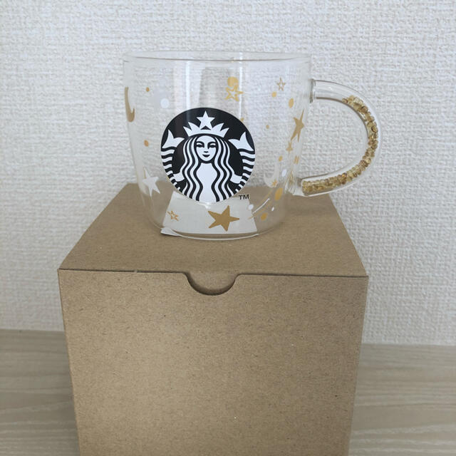 スタバ　ホリデー2020 ビーズハンドル耐熱グラスマグスター　296ml