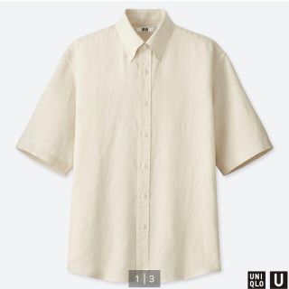 ユニクロ(UNIQLO)のユニクロU プレミアムリネンワイドフィットシャツ　半袖　4XL(シャツ)