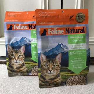 2個セット　k9 Feline Natural フリーズドライ チキン＆ラム(ペットフード)