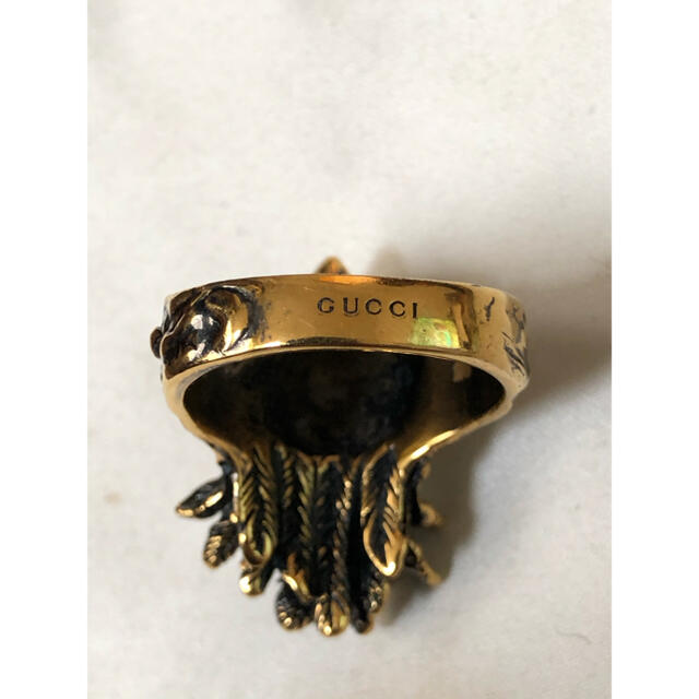 Gucci(グッチ)のGUCCI デザインリング　ゴールド【セール】 メンズのアクセサリー(リング(指輪))の商品写真