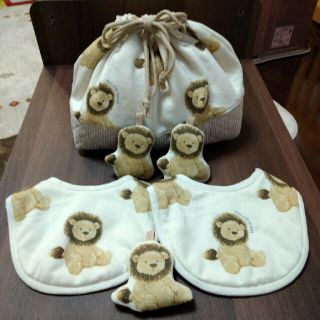 もえ様専用　ハンドメイド　ジェラートピケ　ライオン(外出用品)