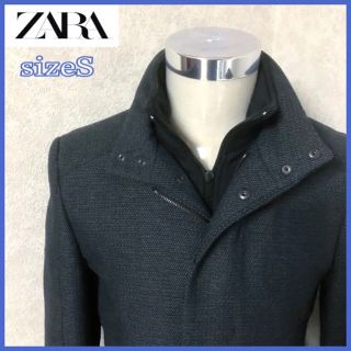 ザラ(ZARA)のsizeS◆匿名配送☆未使用◆ZARA チェスターコート ジップ&スナップボタン(チェスターコート)