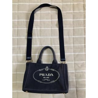 プラダ(PRADA)のPRADA ハンドバッグ 紺色(ハンドバッグ)