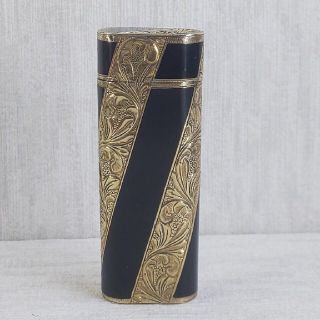 カルティエ(Cartier)のカルティエ 2 ライター ブラック×ゴールド 彫刻 オーバージャケット(タバコグッズ)