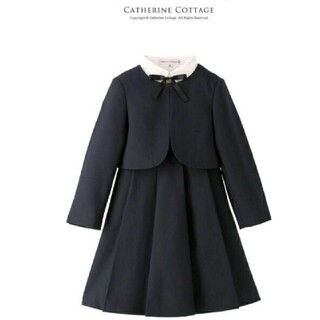 キャサリンコテージ(Catherine Cottage)の110キャサリンコテージ濃紺ネイビージャケットスカート白ブラウスお受験面接入学式(ドレス/フォーマル)