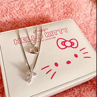 ハローキティ(ハローキティ)の〔ハロー・キティー〕😺Crossfor  HELLO KITTY ネックレスSV(キャラクターグッズ)