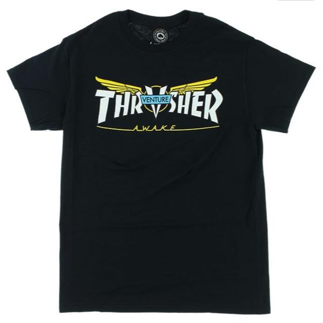 THRASHER(スラッシャー)のThrasher x Venture コラボTシャツ♪S ブラック メンズのトップス(Tシャツ/カットソー(半袖/袖なし))の商品写真