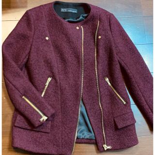 ZARA ライダースジャケット Mサイズ レッド